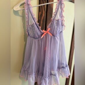 Victorias Secret Babydoll Lingerie Top | NWOT never worn | Purple Ruffle Top